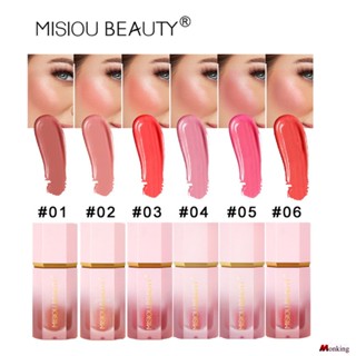 Misiou Beauty Six-colour Liquid Blush Face And Eye Shadow Brightening Makeup Lasting Colour Natural Blush Liquid (monkingstore_th)