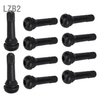 LZB2 10Pcs TR414 Wheel Snap Tyre Valves Stem พร้อม Dust Cap ไม่มีแกนวาล์ว