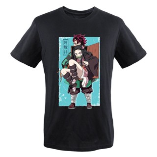 เสื้อยืดแขนสั้น พิมพ์ลายอนิเมะ Demon Slayer Tanjirou Mangas Kimetsu ขนาดใหญ่ แฟชั่นฤดูร้อน สําหรับผู้ชาย 2023