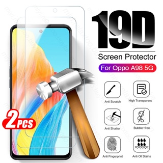 2PCS 9H Premium Tempered Glass For Oppo A98 5G 6.72" 98a Explosion-proof Screen Protector HD Film