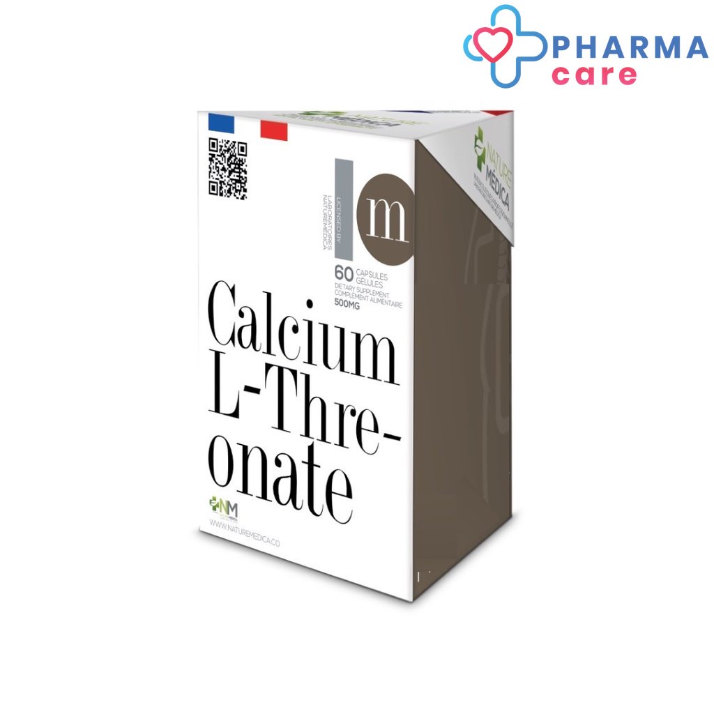 Nature Medica Natural Calcium L-Threonate 500 MG อาหารเสริม แคลเซียม  60 แคปซูล [Pcare]