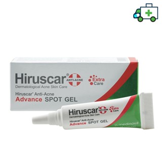 สูตรเข้มข้น Hiruscar Anti Acne Advance Spot Gel  ฮีรูสการ์ แอนตี้แอคเน่ แอดวานซ์ สปอตเจล  4 กรัม  [PF]