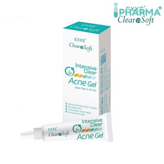 Exxe Clearasoft Intensive Clear Acne Gel 15 g เอ๊กซ์เซ่ เคลียราซอฟท์ แอคเน่ เจล  [iPha]