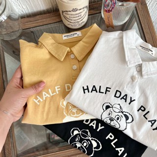 พร้อมส่ง เสื้อโปโลแขนกุด ลายการ์ตูน สไตล์เกาหลี แฟชั่นฤดูร้อน สําหรับเด็กผู้ชาย และเด็กผู้หญิง