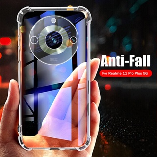 เคสโทรศัพท์มือถือ อะคริลิค TPU นิ่ม แบบใส บาง กันกระแทก สําหรับ Realme 11 Pro Plus + 11Pro 11Pro+ Realme11Pro+