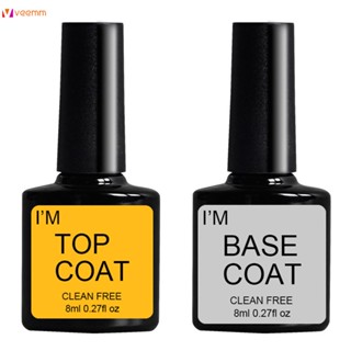 มีทเนล High Quality Foreign Trade Cross Border Seal Primer Matte Top Coat Base Gel 8ml veemm