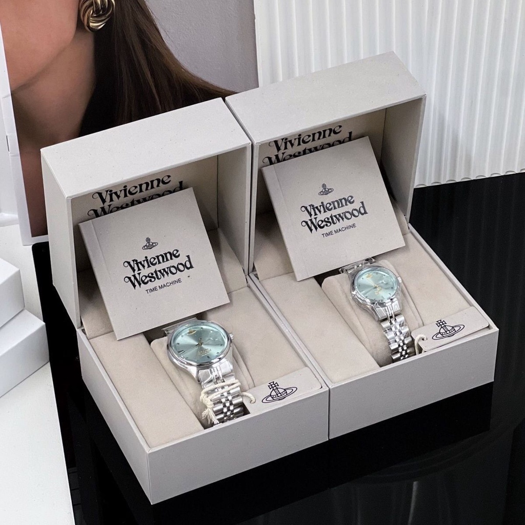 (($Most Popular$) พร้อมส่ง Vivienne Westwood นาฬิกาข้อมือ หรูหรา พรีเมี่ยม สําหรับคู่รัก