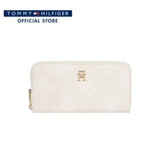 Tommy Hilfiger กระเป๋าสตางค์ผู้หญิง รุ่น AW0AW15143 AA8 - สีขาว