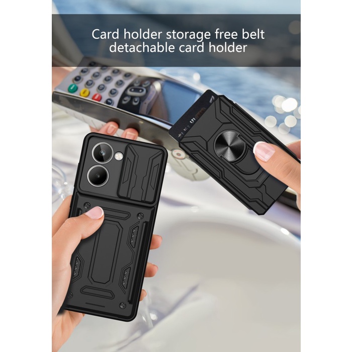 Realme C33 - CardX Flip Lens Card Ring Armor Case กันกระแทก