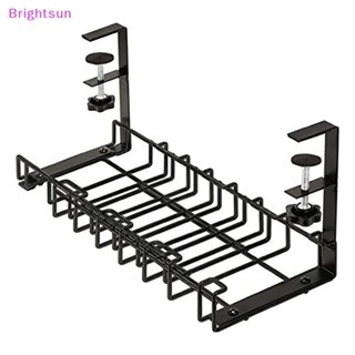 Brightsun ใหม่ ถาดจัดเก็บสายเคเบิ้ล ซ็อกเก็ตด้านล่าง สําหรับใต้โต๊ะ