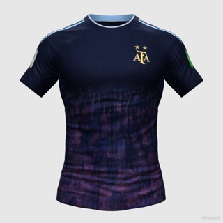 เสื้อยืดคอกลม ลายทีมชาติฟุตบอล Ani Argentina National Jersey พลัสไซซ์ สําหรับทุกเพศ