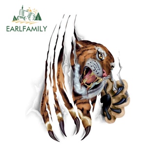 Earlfamily สติกเกอร์ กันน้ํา ลายอนิเมะ Tiger Cool 13 ซม. x 10.6 ซม. สําหรับติดตกแต่งรถยนต์