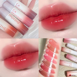 Cappuvini Summer Cleansing Mirror ลิปสติก Red Water Light Glass Tidal Lip Glaze Moisturizing And White ลิปกลอสราคาไม่แพง (monkingstore_th)