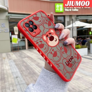 เคสโทรศัพท์มือถือ ซิลิโคนนิ่ม ใส กันกระแทก ลายหมีสตรอเบอร์รี่ สําหรับ Realme 8 4G Realme 8 Pro