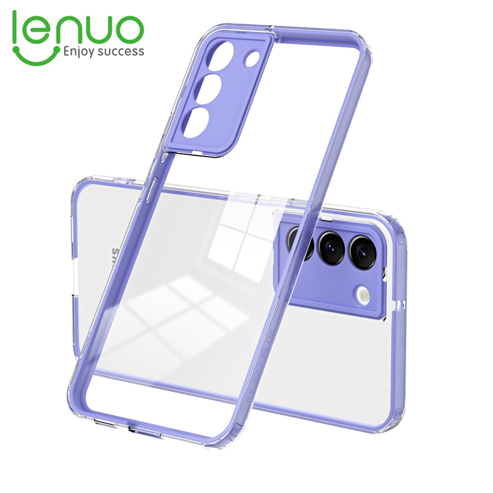 Lenuo เคสโทรศัพท์มือถือแบบใส กันกระแทก สีมาการอง แฟชั่น สําหรับ Samsung Galaxy S23 S22 Ultra S23 + S22 Plus S23+ S22+ 5G