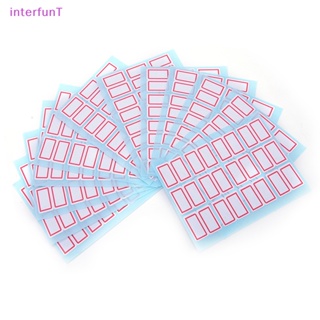 [InterfunT] สติกเกอร์ฉลากเปล่า มีกาวในตัว สีขาว เขียนชื่อได้ สําหรับติดตกแต่ง 1 แพ็ค