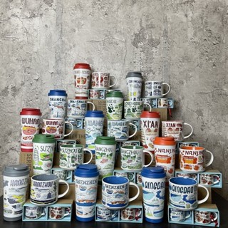 ส่งไว 24 ชม.Starbucks 2022 ใหม่ แก้วน้ําฉนวนกันความร้อน แบบพกพา ลาย BTS City ธีมพิเศษ สําหรับวาดภาพกราฟฟิตี้ DERX