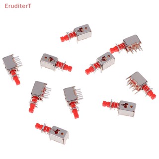 [EruditerT] สวิตช์กุญแจล็อคตัวเอง A03 PS-22F03 6pins สีแดง 10 ชิ้น [ใหม่]