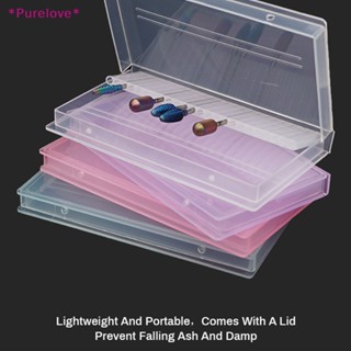 Purelove&gt; กล่องพลาสติกใส 24 ช่อง สําหรับใส่ดอกสว่าน และแปรงเล็บ