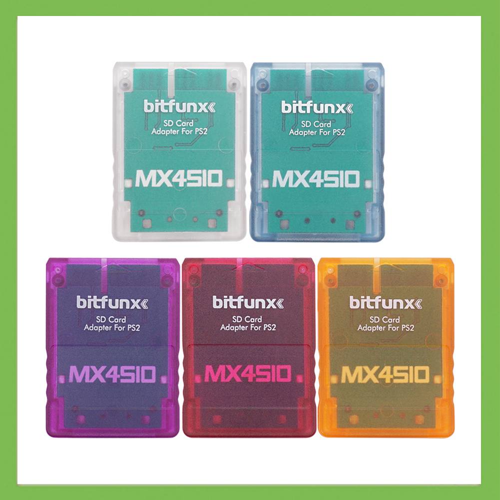 อะแดปเตอร์การ์ดรีดเดอร์ PS2 MX4SIO SIO2SD แบบพกพา สีโปร่งใส