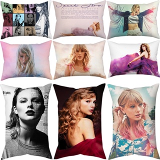 ปลอกหมอน ผ้าโพลีเอสเตอร์ ทรงสี่เหลี่ยมผืนผ้า ลาย Taylor Swift สําหรับตกแต่งบ้าน โซฟา