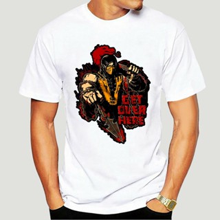 มีความสุข ขายดี เสื้อยืดลําลอง แขนสั้น พิมพ์ลายกราฟิก Mortal Kombat X Scorpion Finish Him Made In Usa est Tee 8853X HLol