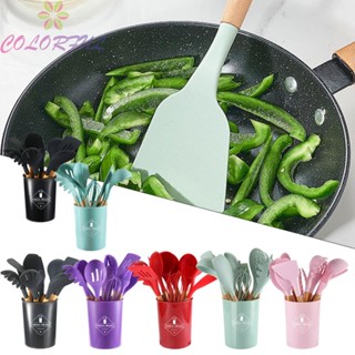 【COLORFUL】Utensils Non-stick Pasta Server Silicone Tong Accessories Basting Brush