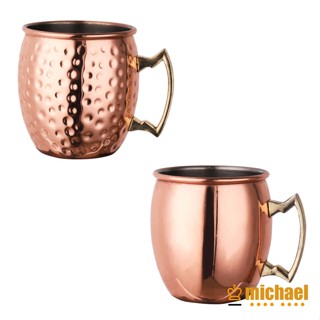 【MC】Moscow Mule แก้วมักสเตนเลส 304 ทองแดง แฮนด์เมด สําหรับค็อกเทล วิสกี้ แชมเปญ ไวน์