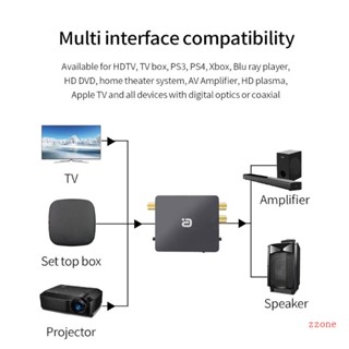 Zzz DAC 5 1CH HIFI ตัวแปลงถอดรหัสดิจิทัล เป็นอะนาล็อก DTS AC3 PCM โคแอกเชียลไฟเบอร์ออปติคัล เป็น RCA 3 5 มม. 2CH 24bit 192K