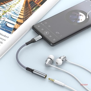 Zzz อะแดปเตอร์สายเคเบิ้ลหูฟัง ชิป Hi-Fi DAC USB Type C เป็น 3 5 มม. ตัวเมีย ทนทาน