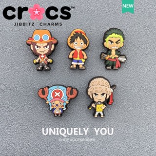 Jibbitz crocs charms หัวเข็มขัด ลายการ์ตูนวันพีช สําหรับตกแต่งรองเท้า