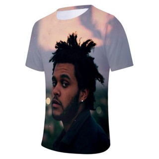 เสื้อยืด พิมพ์ลายนักร้องเพลง The Weeknd Canadian Singer สไตล์ฮาราจูกุ