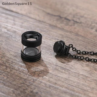 Goldensquare gd สร้อยคอ จี้หลอดแก้วใส กลวง เติมได้ เครื่องประดับ สําหรับผู้หญิง ผู้ชาย