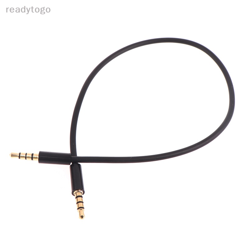 [readytogo] 3 Pole Right Angled 3.5mm Male to Male Short AUX Stereo Cable 20cm 30cm