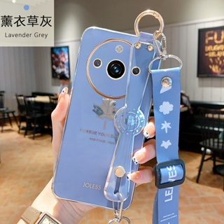 เคสโทรศัพท์มือถือนิ่ม พิมพ์ลายใบเมเปิ้ล พร้อมสายคล้องมือ สําหรับ ORealme 11 Pro+ Plus C53 NFC GT NEO5 SE 4G 5G Realme11 11Pro 2023