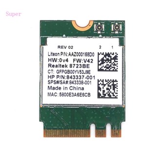 อะแดปเตอร์การ์ด WiFi ไร้สาย บลูทูธ 4 0 NGFF SPS สําหรับ Realtek RTL8723BE 802 11n 843338-001 300mbps