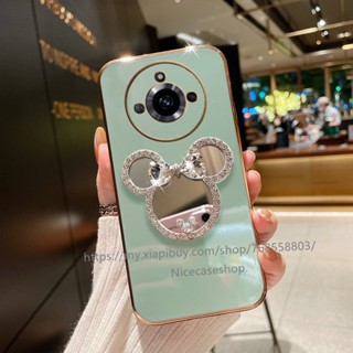 เคสโทรศัพท์มือถือ TPU แบบนิ่ม ลายการ์ตูนมินนี่ มีกระจก สําหรับ Realme11 Pro Realme 11 Pro + Plus 5G 2023 Realme 11 Pro 5G