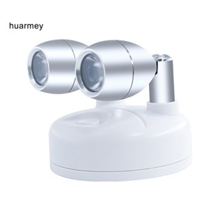 Huarmey ไฟสปอตไลท์ LED RGB หัวคู่ 13 สี ปรับมุมได้ พร้อมรีโมตคอนโทรล 2 ชิ้น ต่อชุด