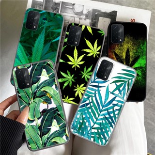 เคสโทรศัพท์มือถือแบบนิ่ม ลายใบกัญชาเขตร้อน C261 สําหรับ OPPO A12E A15 A15S A53S A55 A56 A53 A32 A16 A16S A54S A54 A8 A31