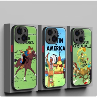 C231 เคสป้องกันโทรศัพท์มือถือ แบบนิ่ม ลาย the Adventures of Tintin สีสันสดใส สําหรับ iPhone 12 13 Plus 14 Pro Max