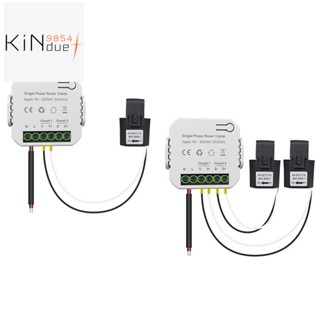 Tuya เครื่องวัดพลังงานไฟฟ้าอัจฉริยะ WiFi 80A พร้อมหม้อแปลงไฟฟ้า KWh 90- 250V