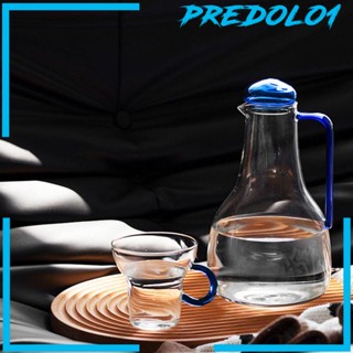 [Predolo1] เหยือกแก้วน้ํา น้ําหนักเบา 1300 มล. พร้อมที่จับ ทําความสะอาดง่าย สําหรับของขวัญ สํานักงาน