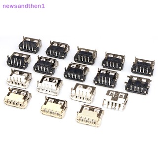 Newsandthen1 ปลั๊กซ็อกเก็ตไฟฟ้า Usb 2.0 90 180 องศา คุณภาพสูง 10 ชิ้น