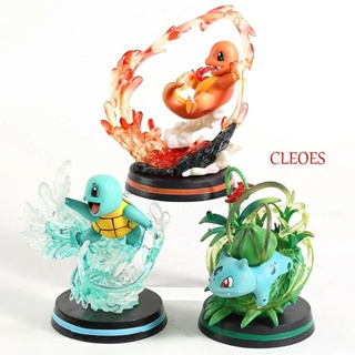 CLEOES โมเดลฟิกเกอร์ PVC รูปโปเกม่อน Mewtwo Bulbasaur ของเล่นสําหรับเด็ก