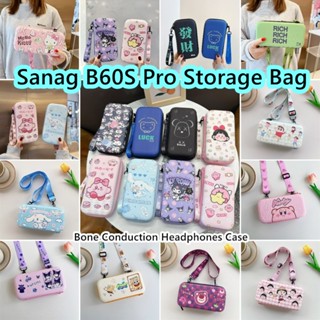 【imamura】กระเป๋าเก็บหูฟัง ลายการ์ตูนหมีน้อย แบบพกพา สําหรับ Sanag B60S Pro Sanag B60S Pro