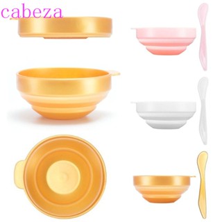 Cabeza ชามซิลิโคน แบบพับได้ ทนทาน สําหรับใส่มาสก์หน้า DIY 2 ชิ้น ต่อชุด