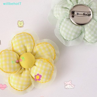 [WillbehotT] กิ๊บติดผม ลายดอกไม้ แฮนด์เมด DIY สีแคนดี้ สําหรับตกแต่งเสื้อผ้า