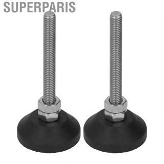 Superparis 2 PCS Furniture Glide Swivel Leveling Mounts Adjustable Nylon Rubber Base Pads D30xM6x50