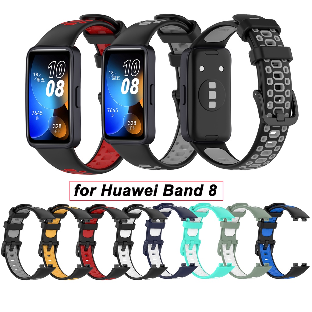 สายนาฬิกาข้อมือซิลิโคน แบบเปลี่ยน สําหรับ Huawei band 8 9