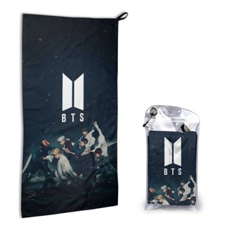 【พร้อมส่ง】ผ้าขนหนูไมโครไฟเบอร์ ลาย BTS น้ําหนักเบา ดูดซับน้ําได้ดี แห้งเร็ว 16 นิ้ว X 31.5 นิ้ว สําหรับผู้หญิง ผู้ชาย ว่ายน้ํา เล่นกีฬา ชายหาด